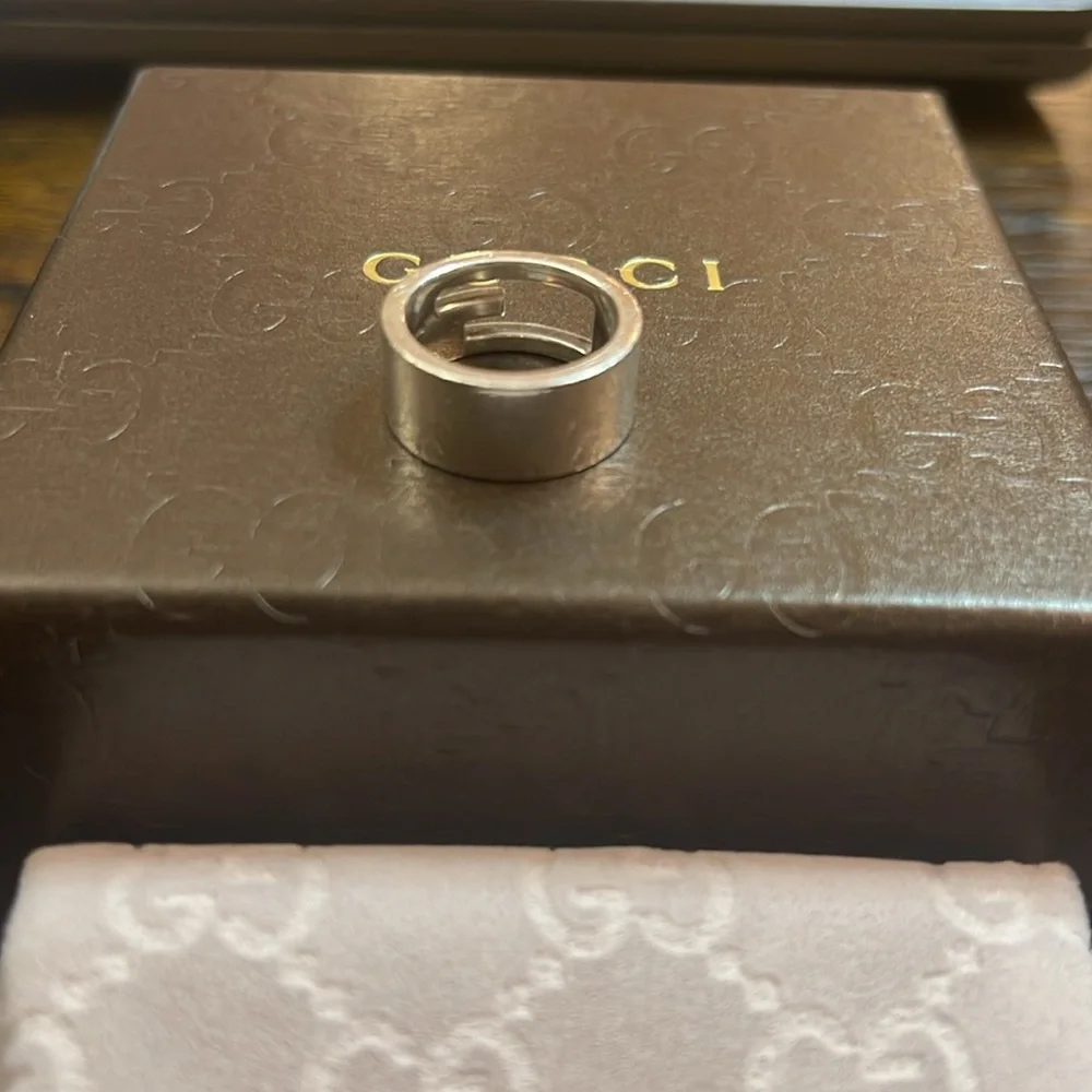 Gucci 92.5 Silver Ring Size 7 US 4 - Picture 10 of 10